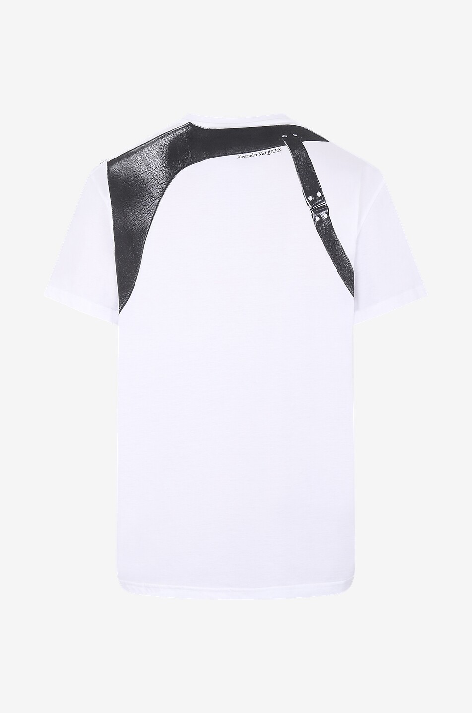 ALEXANDER McQUEEN Harness printed short-sleeved T-shirt Men WHITE 2