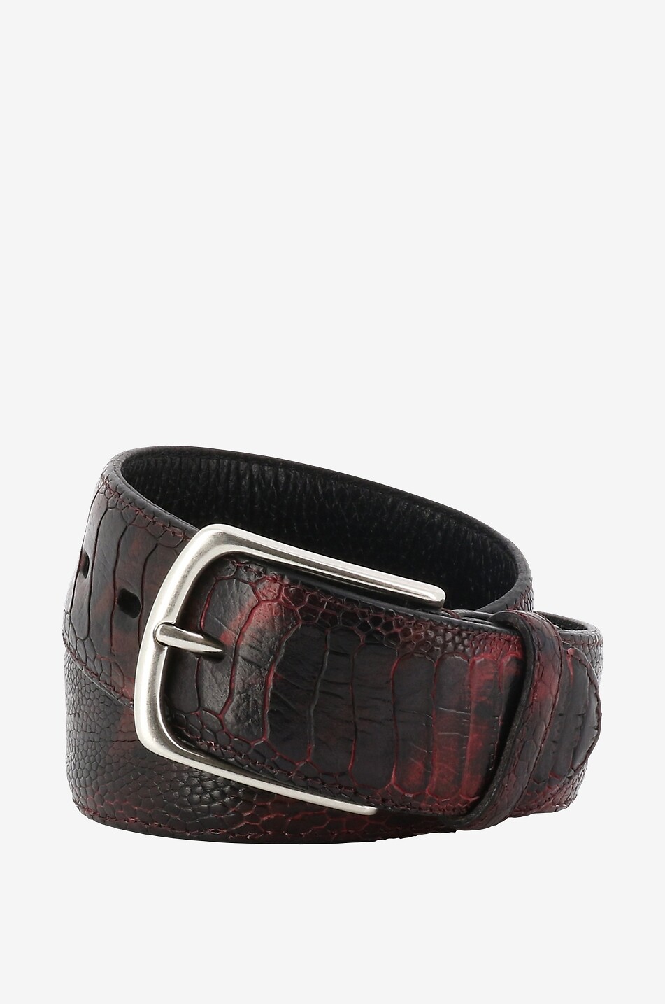 Ceinture en cuir d'autruche Zampa Struzzo