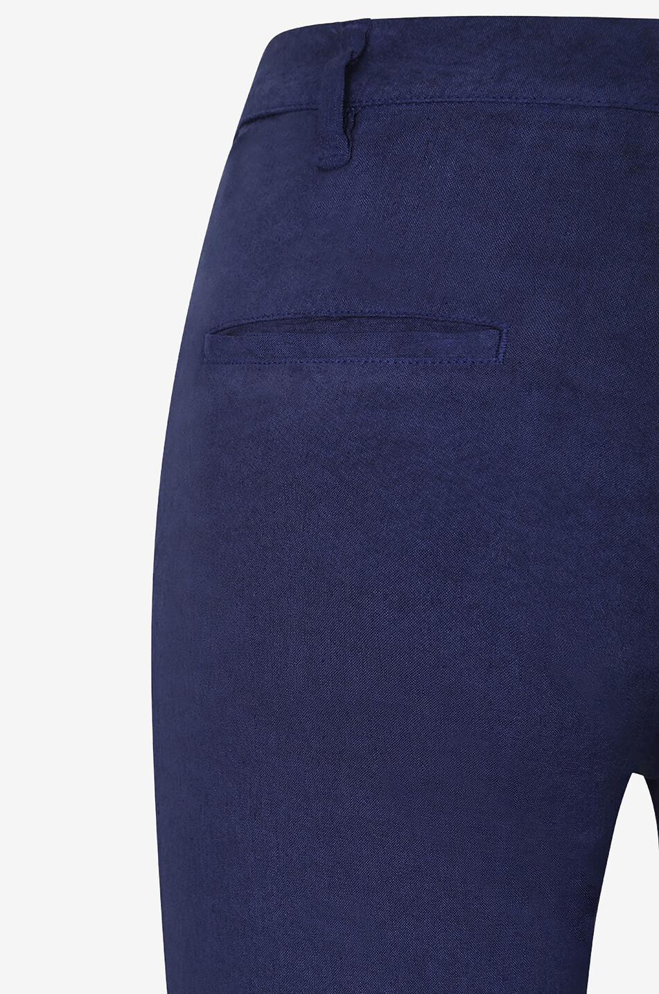 Gerade verkürzte Hose aus Baumwolle und Leinen