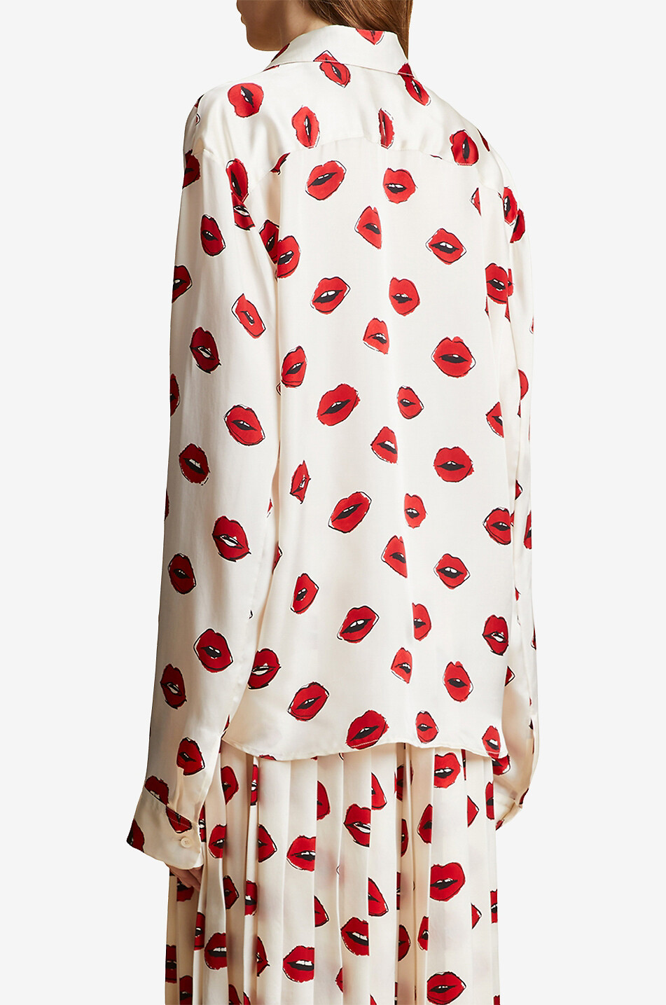 KHAITE Argo lip printed shirt Women EGGSHELL 4