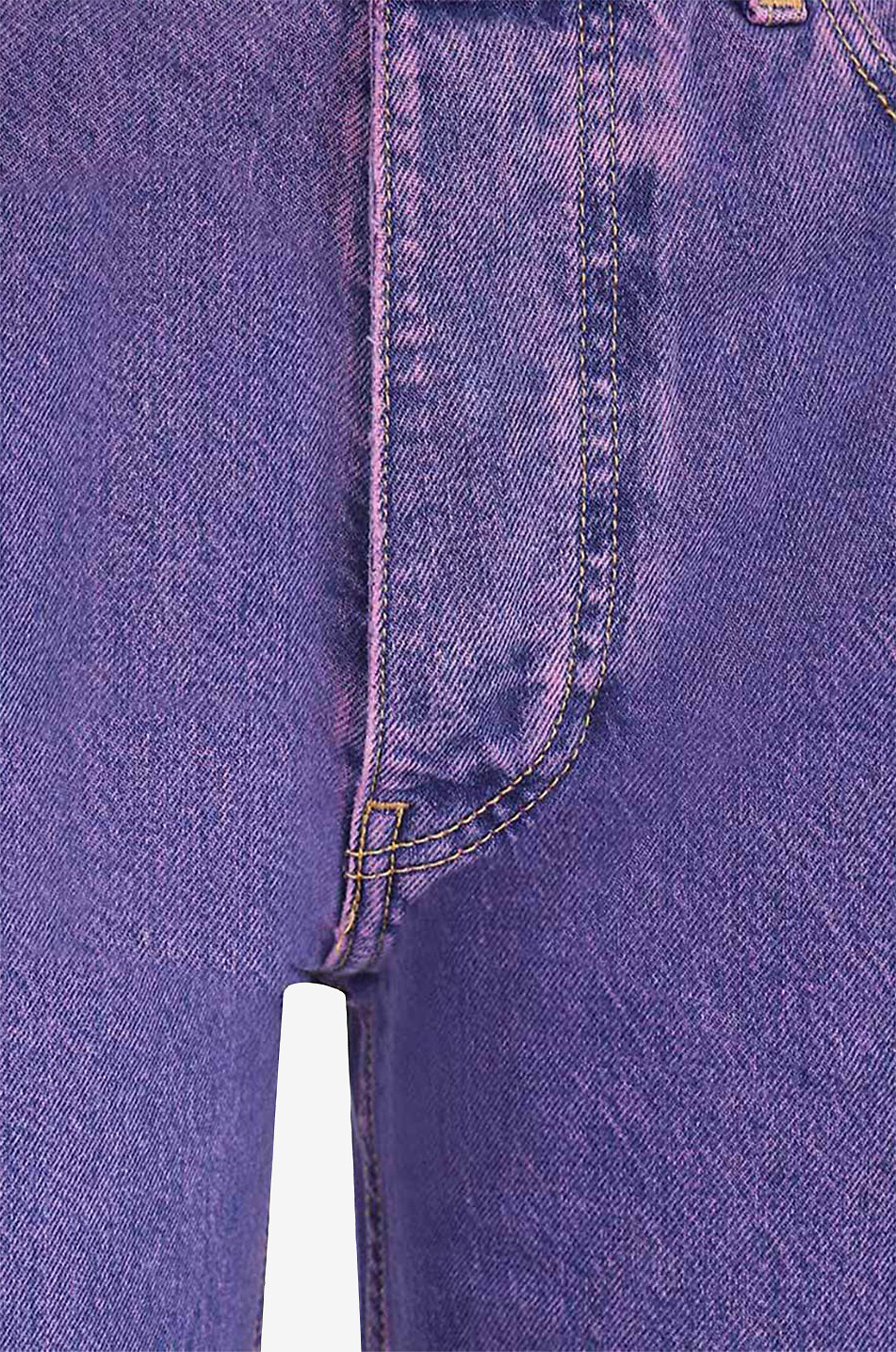 GANNI Joezy Wild Orchid high-rise wide-leg jeans Women PURPLE 3
