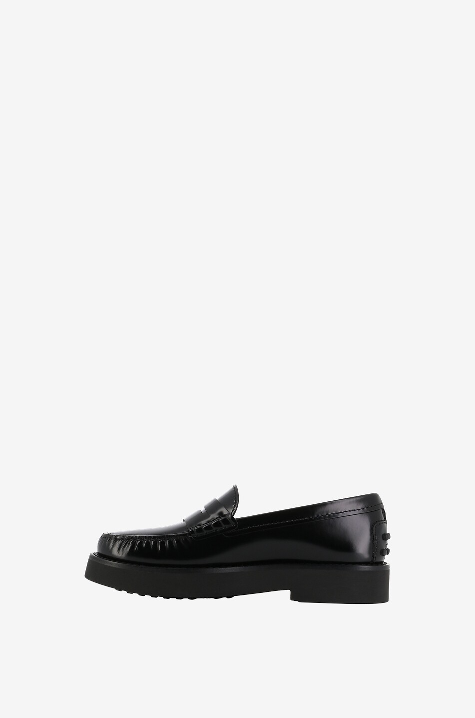 TOD'S Shiny platform loafers with Gommino detail Women BLACK 3
