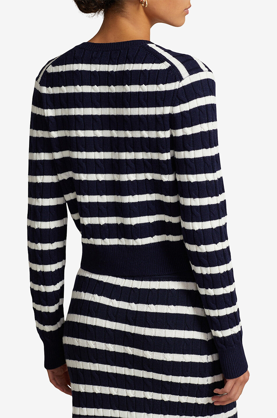 POLO RALPH LAUREN Cardigan torsadé rayé en laine Femme MULTICOLORE 5
