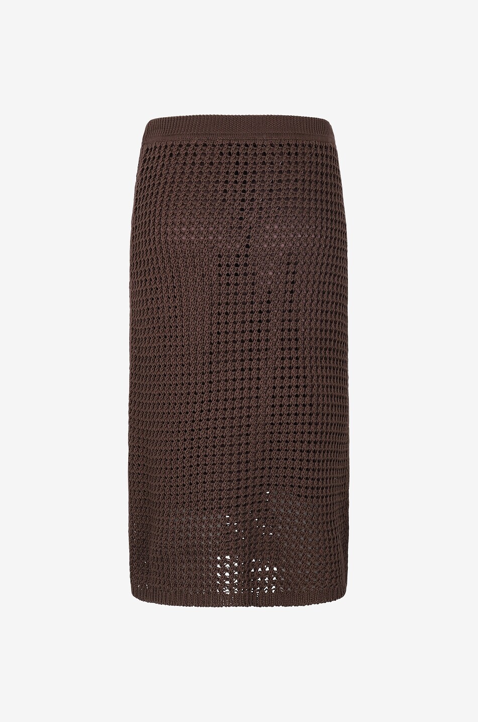 Cotton crochet midi skirt