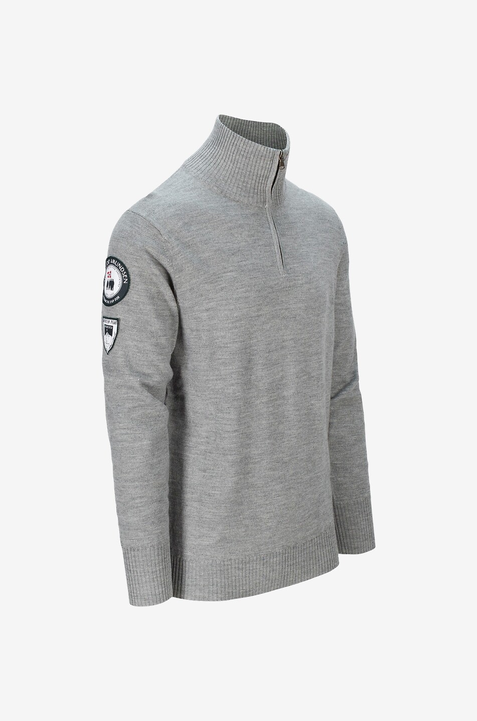 AMUNDSEN Pullover mit Stehkragen und Reissverschluss Peak M Herren HELLGRAU 2