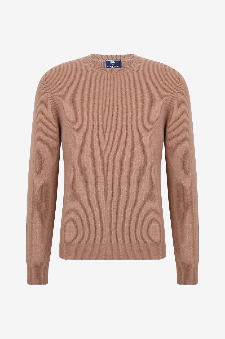 Rundhals-Rippstrickpullover aus Kaschmir Argentina One