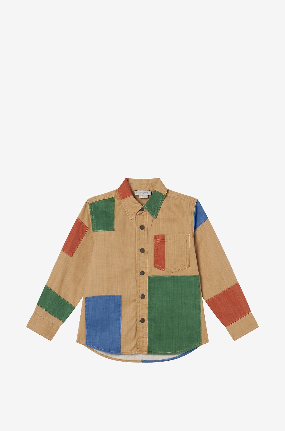 STELLA McCARTNEY KID Veste-chemise garçon motif Patchwork Bébé BEIGE 1