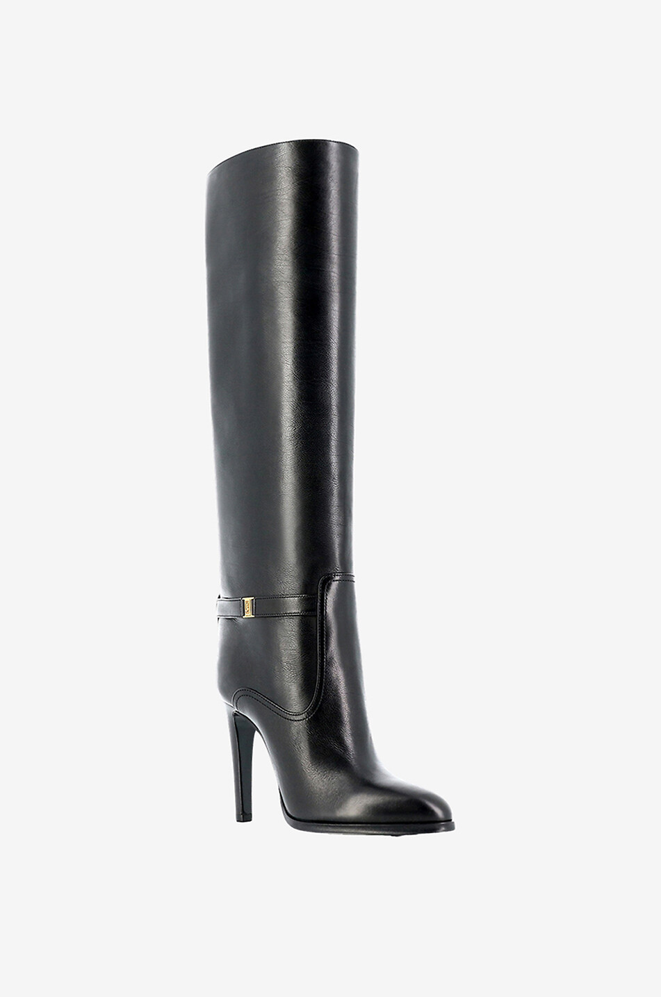 SAINT LAURENT PARIS Lederstiefel mit Absatz Diane 100 Damen SCHWARZ 1