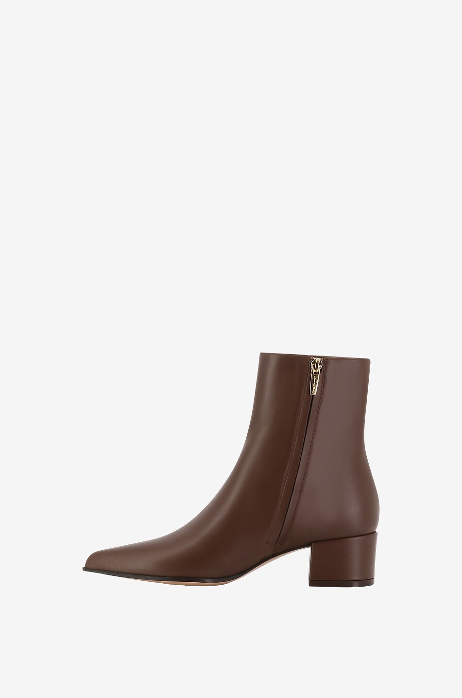 GIANVITO ROSSI Lyell 45 pointy-toe block heel ankle boots Women BROWN 3
