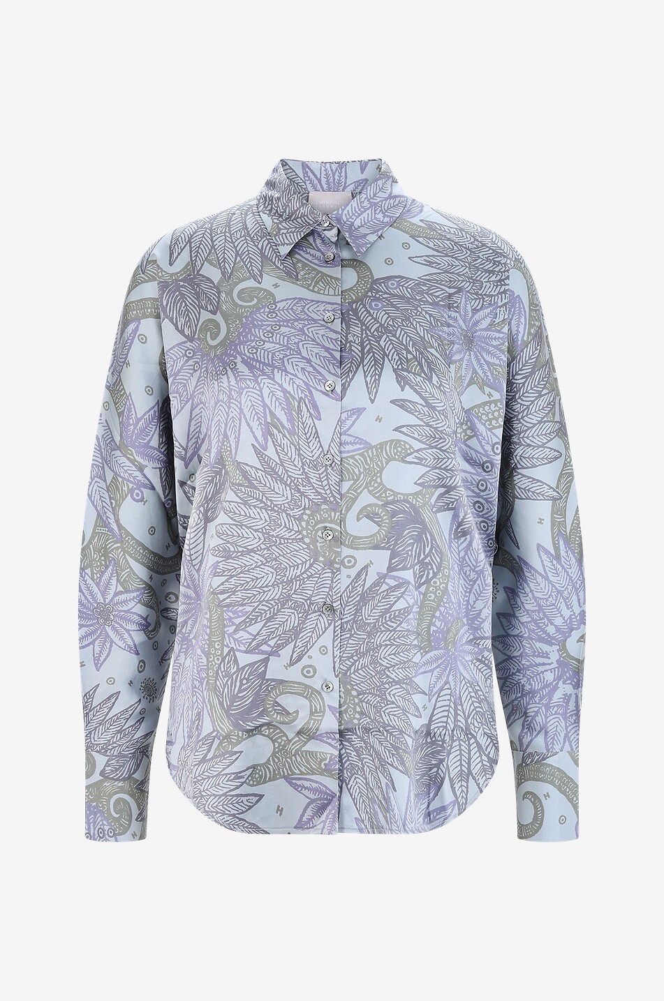 Chemise en satin de soie imprimé Fineta