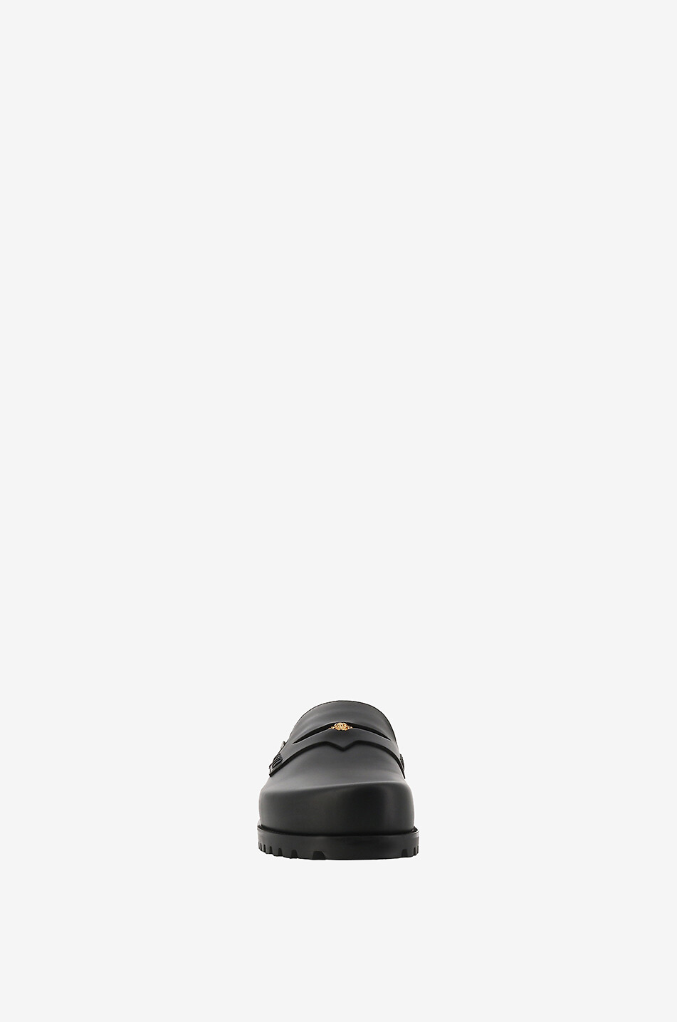 Medusa Stud smooth leather mules