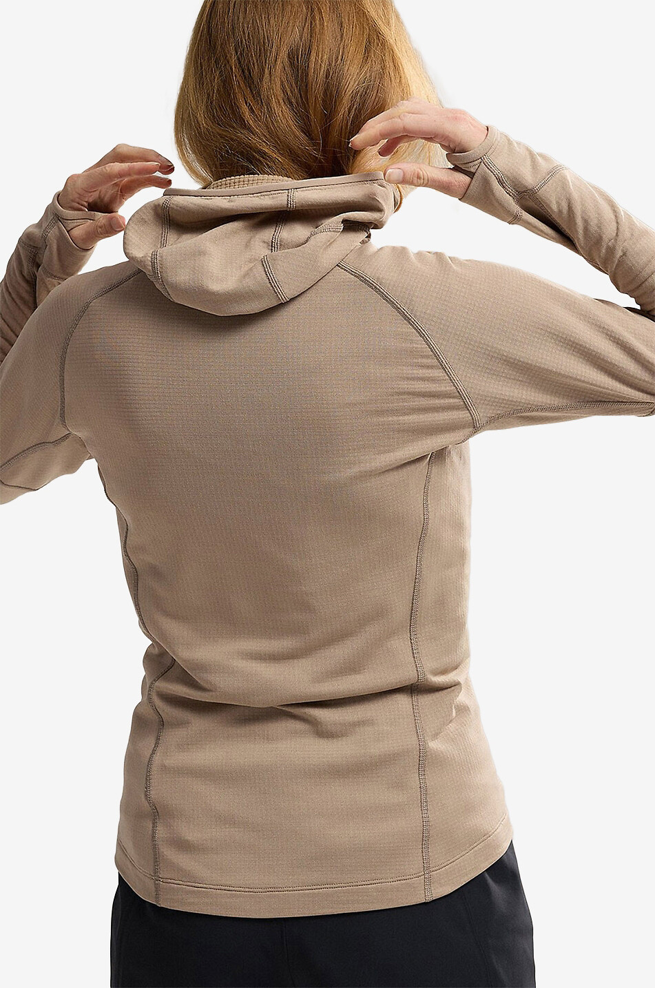 ARC'TERYX Delta 1/2 Zip fleece hoodie Women BROWN 3