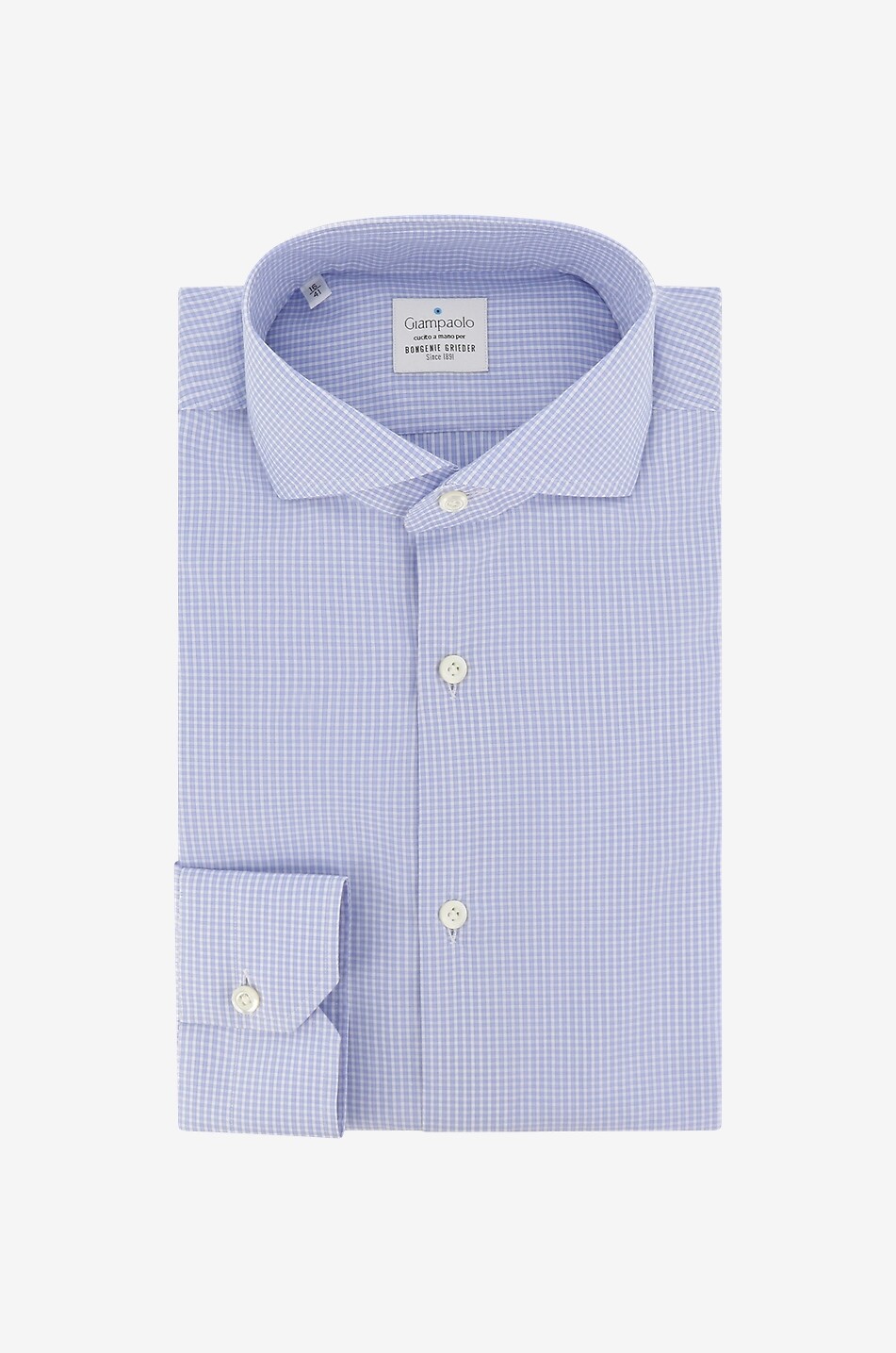 Checked cotton long-sleeved shirt