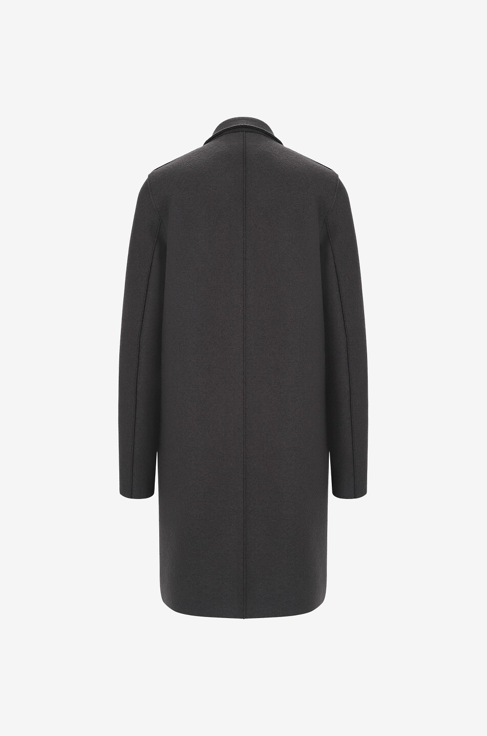 HARRIS WHARF Virgin wool mid-length coat Women DARK BROWN 2