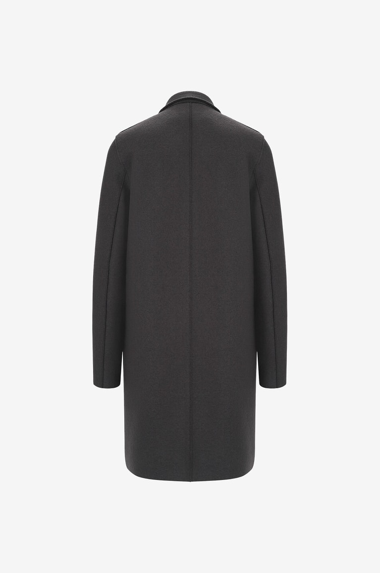HARRIS WHARF Virgin wool mid-length coat Women DARK BROWN 2