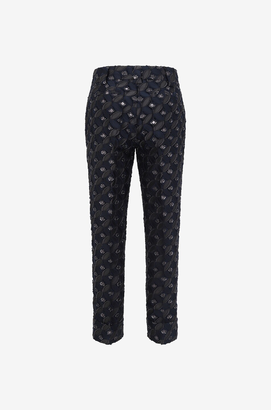 Zigarettenhose mit Fil-Coupé-Motiven