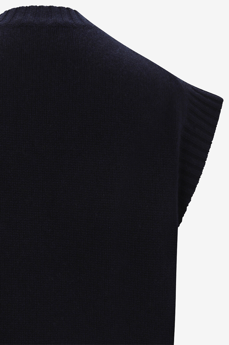 ALLUDE Ärmelloser Kaschmirpullover mit V-Ausschnitt Damen DUNKELBLAU 3