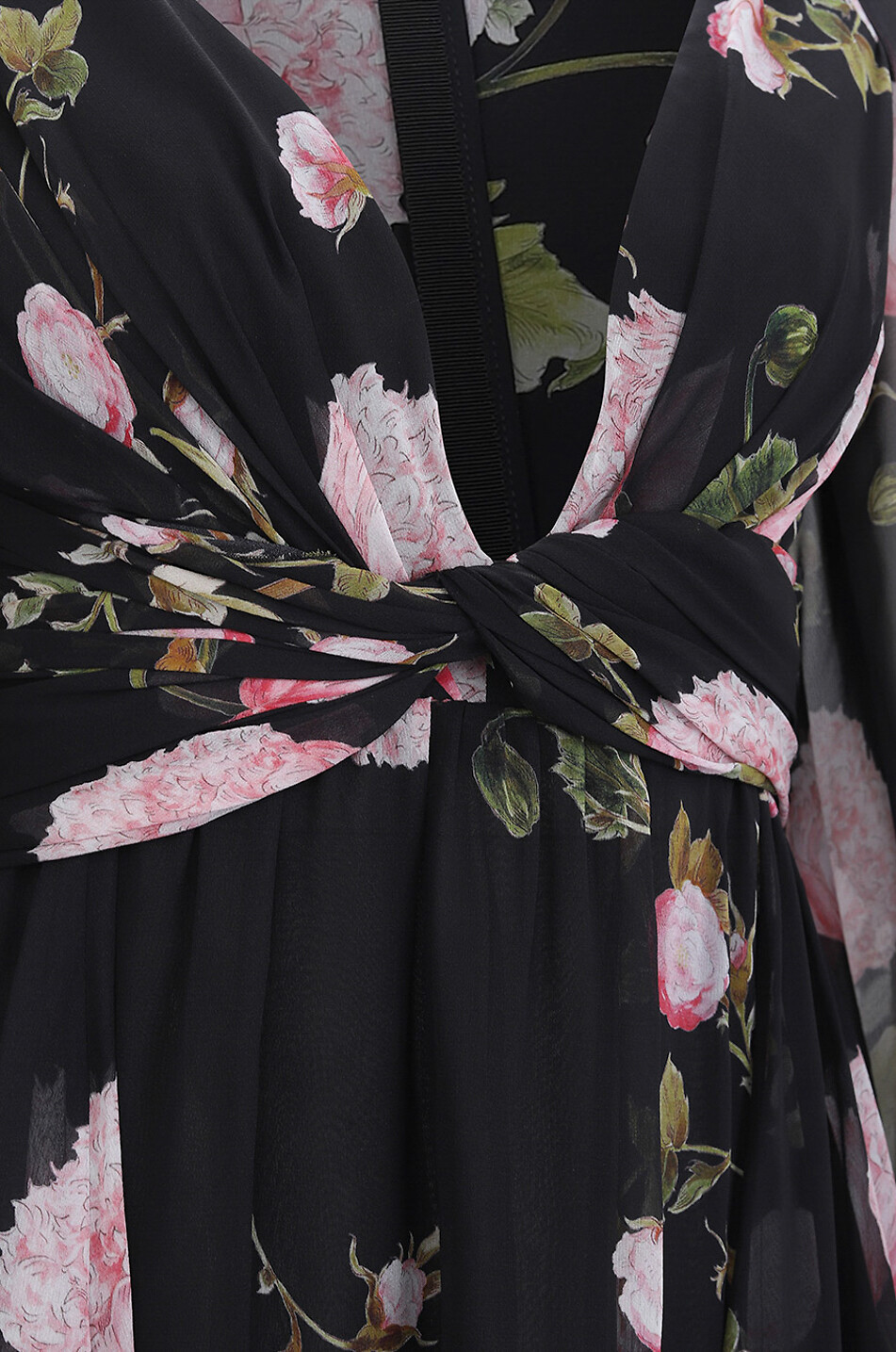 Robe en mousseline de soie imprimée Peonies