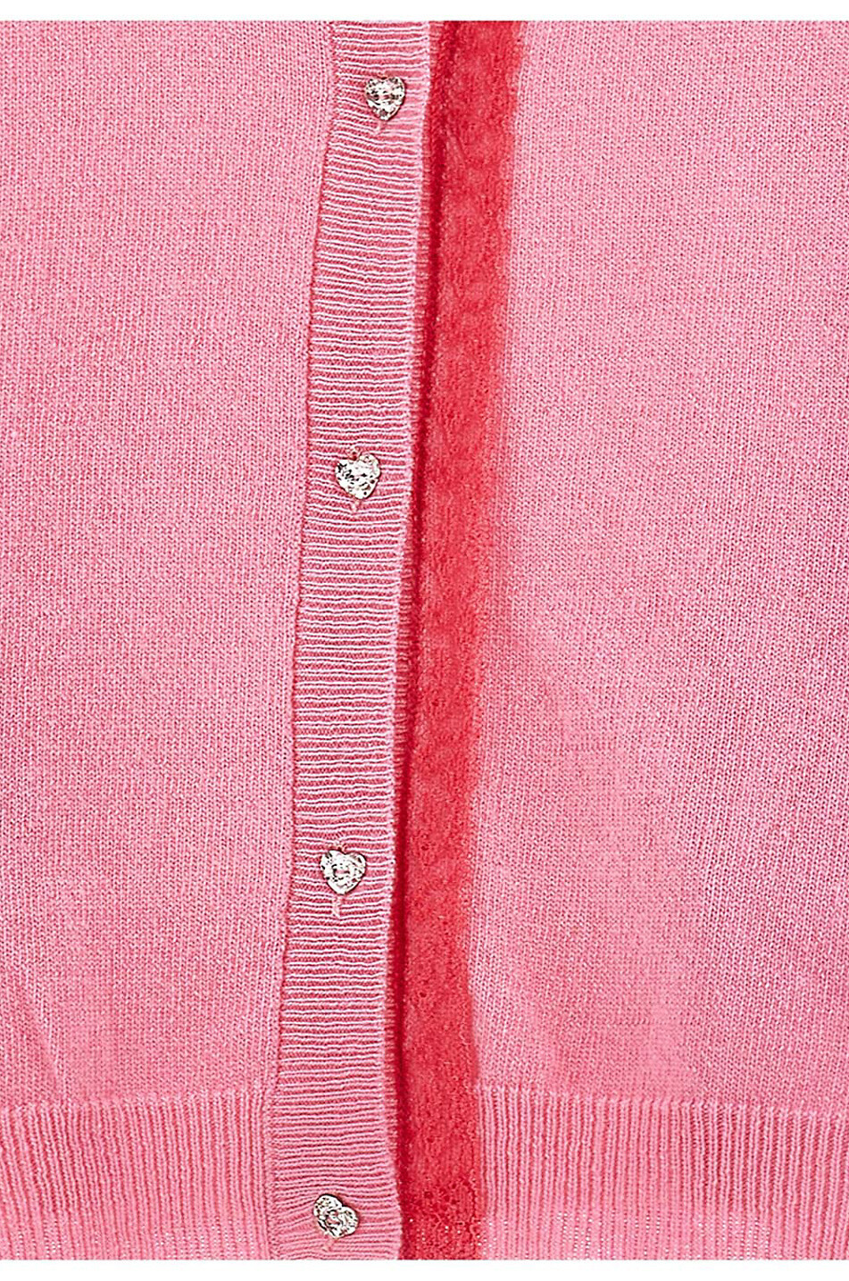 Rebecca girl's wool and lace cardigan