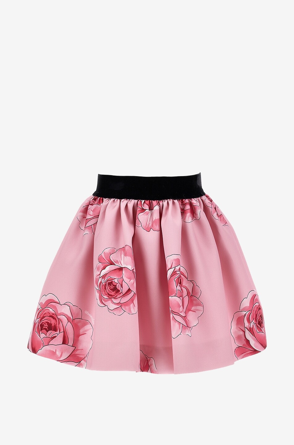 Rose printed mikado short girl's skirt