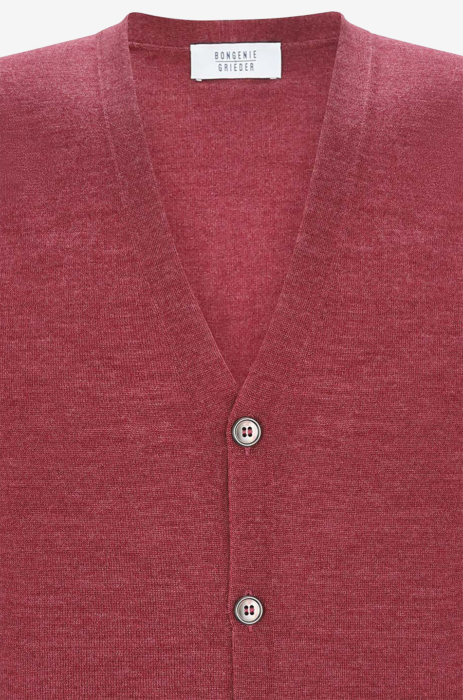 Knit veston in wool and silk with V-neck