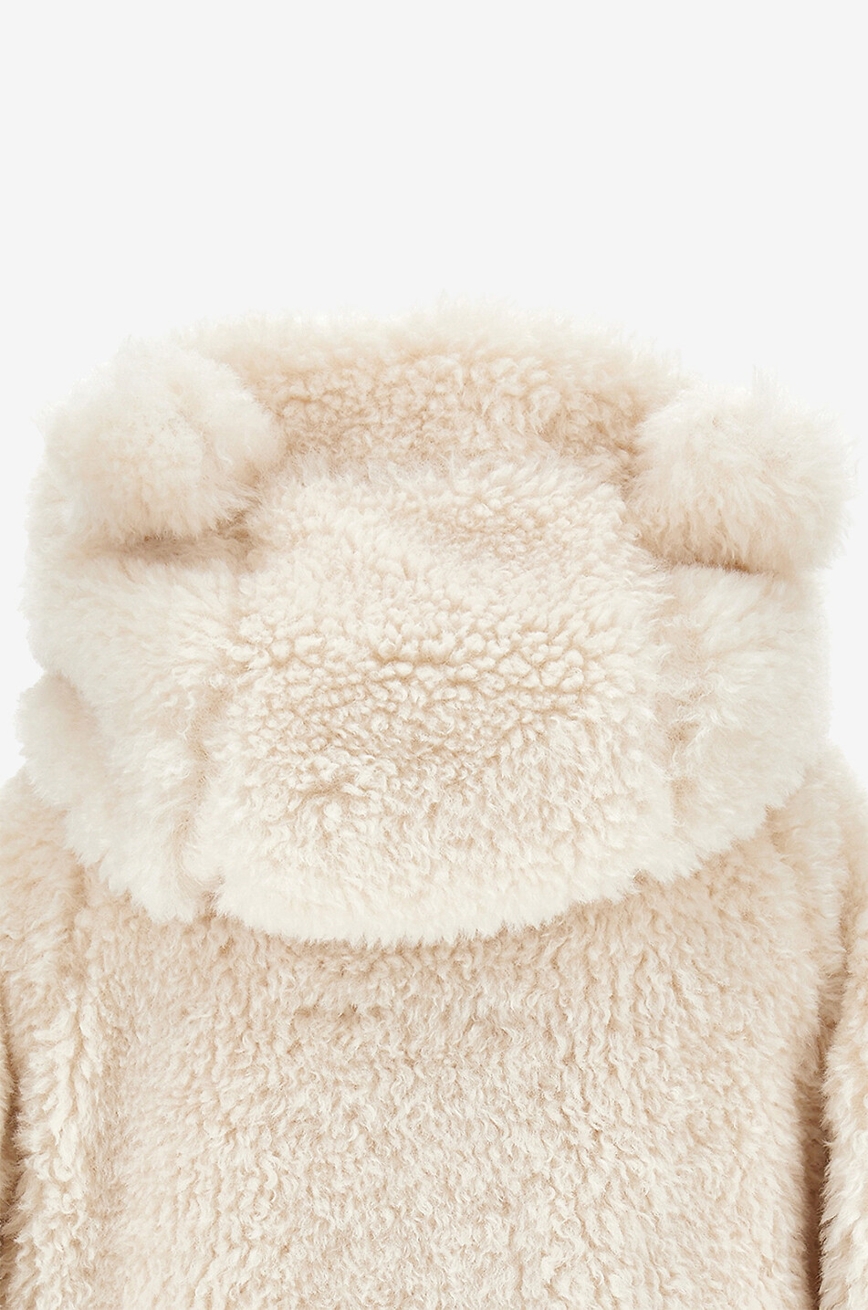 Babyjacke aus Plüsch mit Kapuze