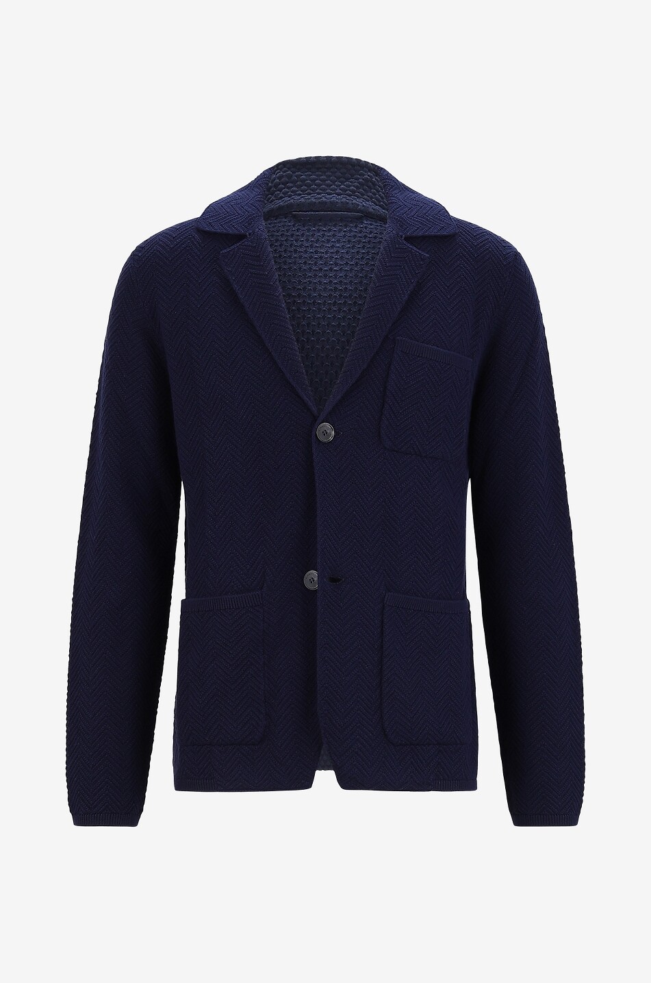 Blazer en maille à chevrons