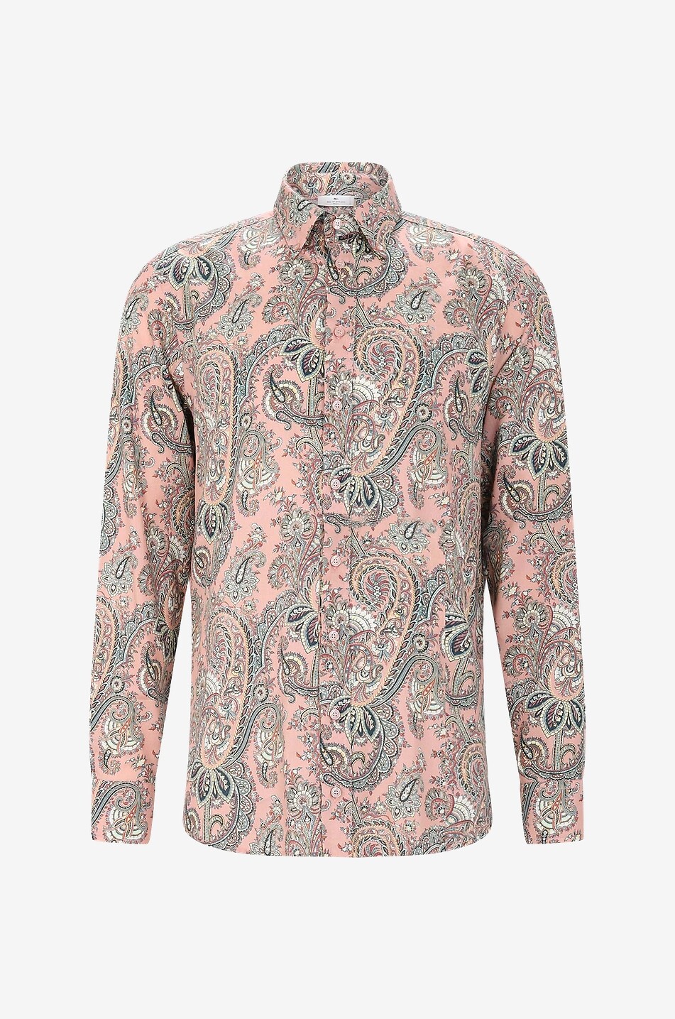 ETRO Paisley printed cotton shirt with button-down collar Men MEDIUM PINK 1