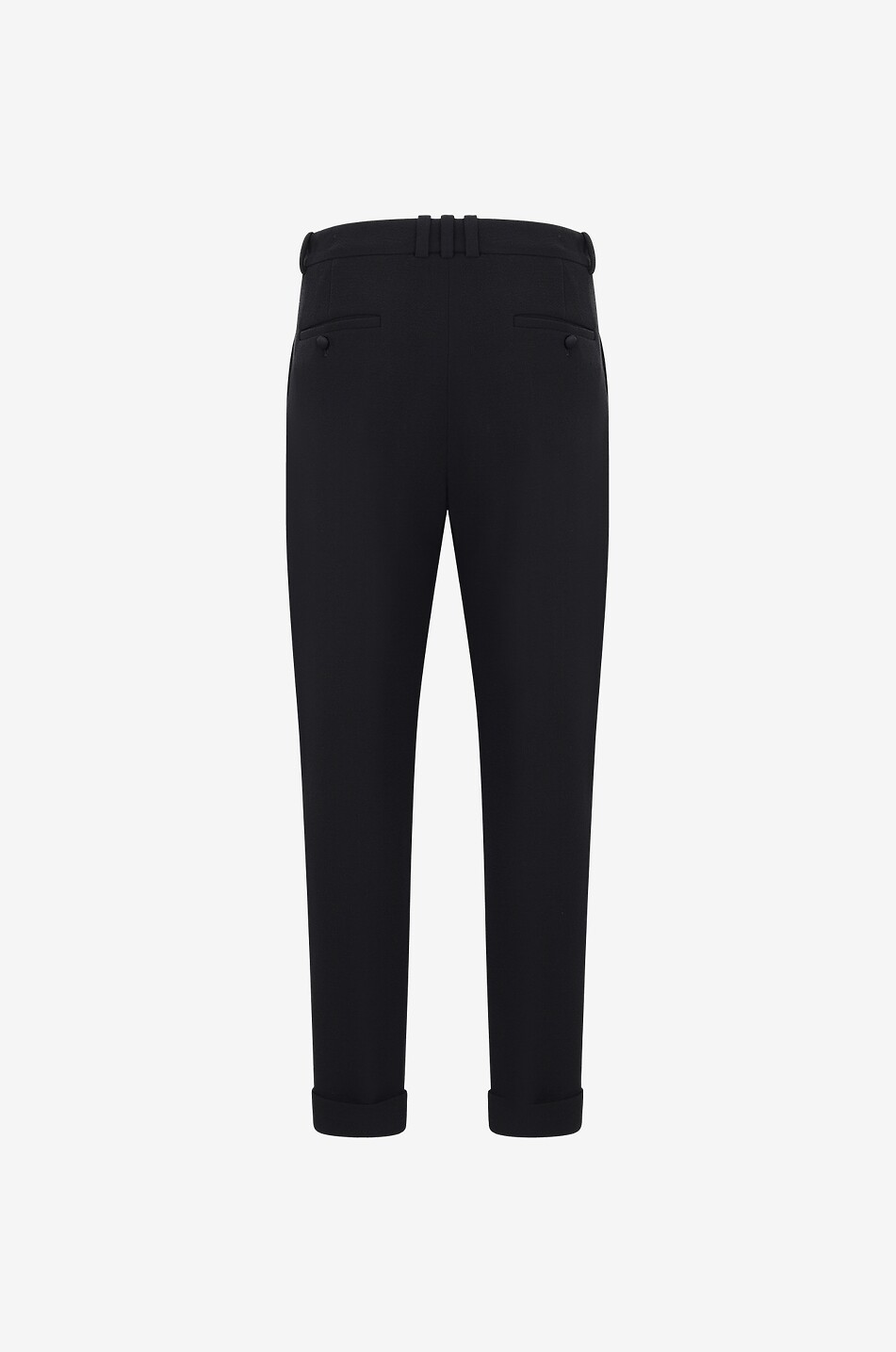 BALMAIN Verkürzte gerade Hose aus Crêpe Herren SCHWARZ 2