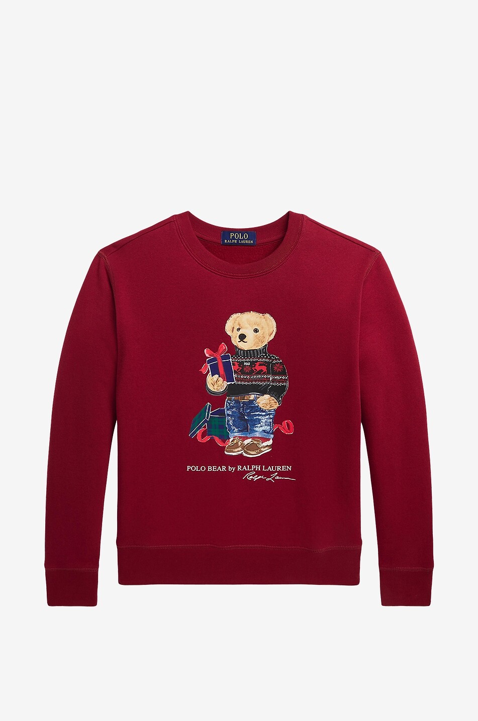 Sweat-shirt adolescent à col rond Christmas Polo Bear