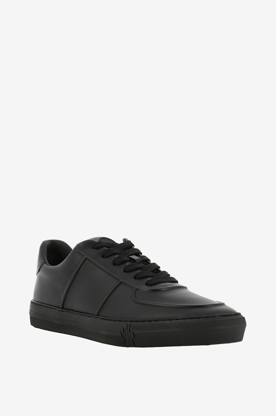 MONCLER Neue York low-top lace-up smooth leather sneakers Men BLACK 1