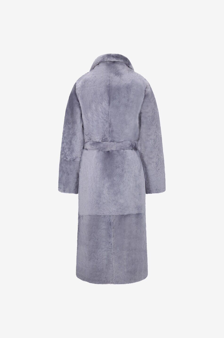 YVES SALOMON Langer Mantel aus Lammfell Damen BLAU 2