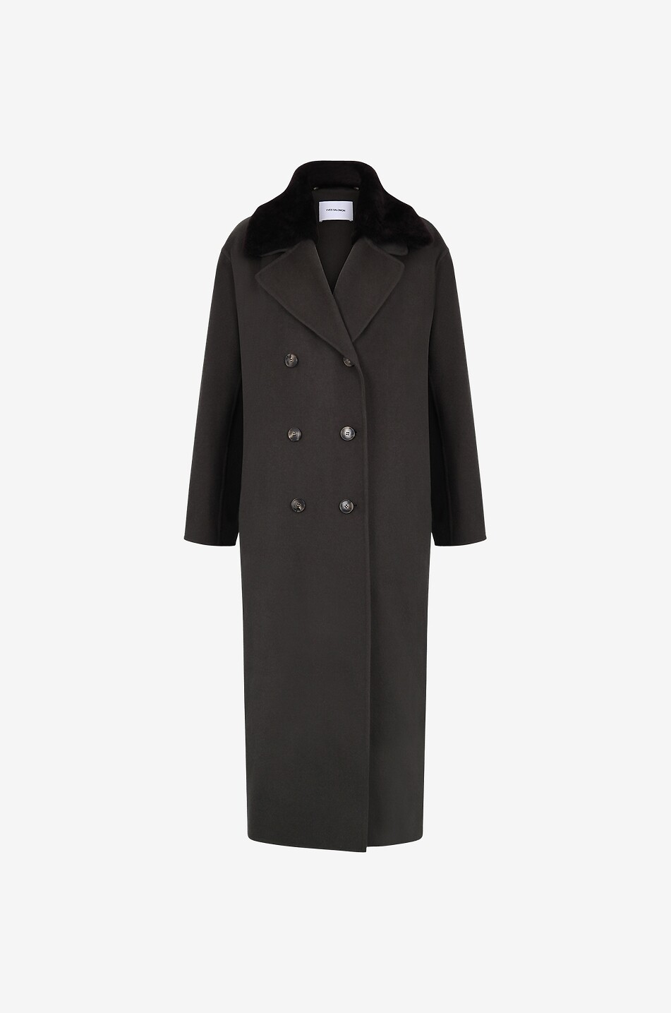 Manteau trois-quarts en laine et cachemire