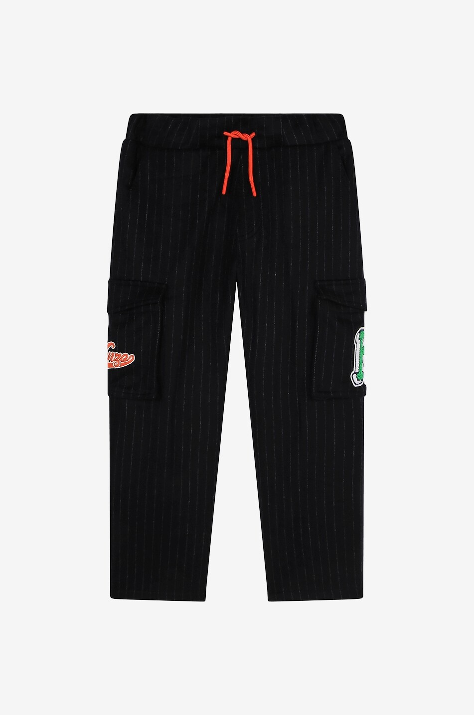 Pantalon garçon en laine et cachemire Logo Patch