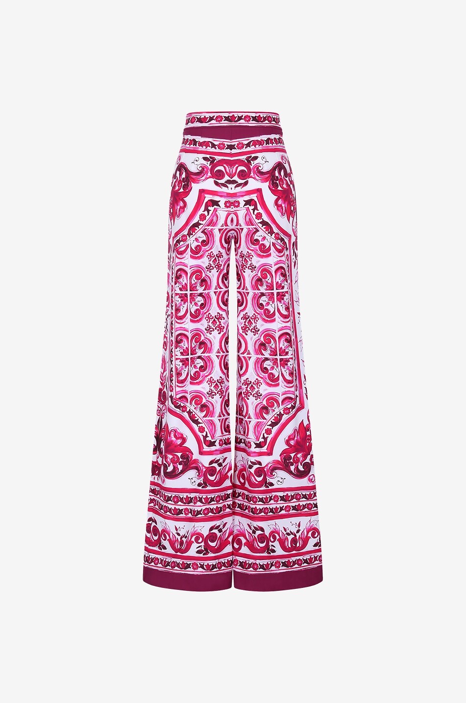 DOLCE & GABBANA Majolica printed high-rise wide-leg trousers Women MULTI COLOURED 2