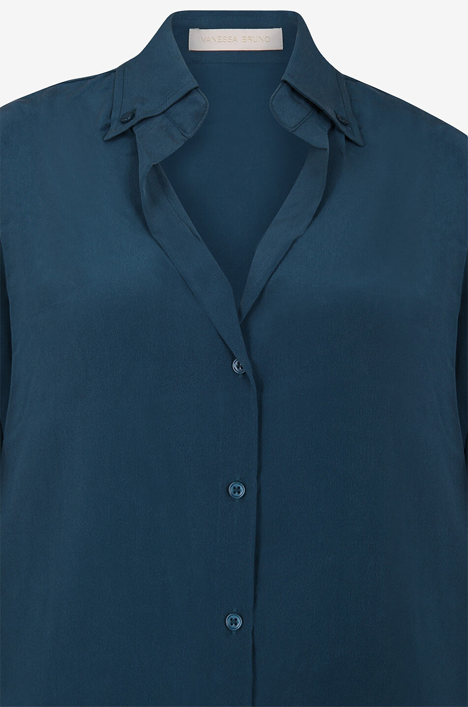 VANESSA BRUNO Chemise en crêpe de soie Druyat Femme BLEU MOYEN 3