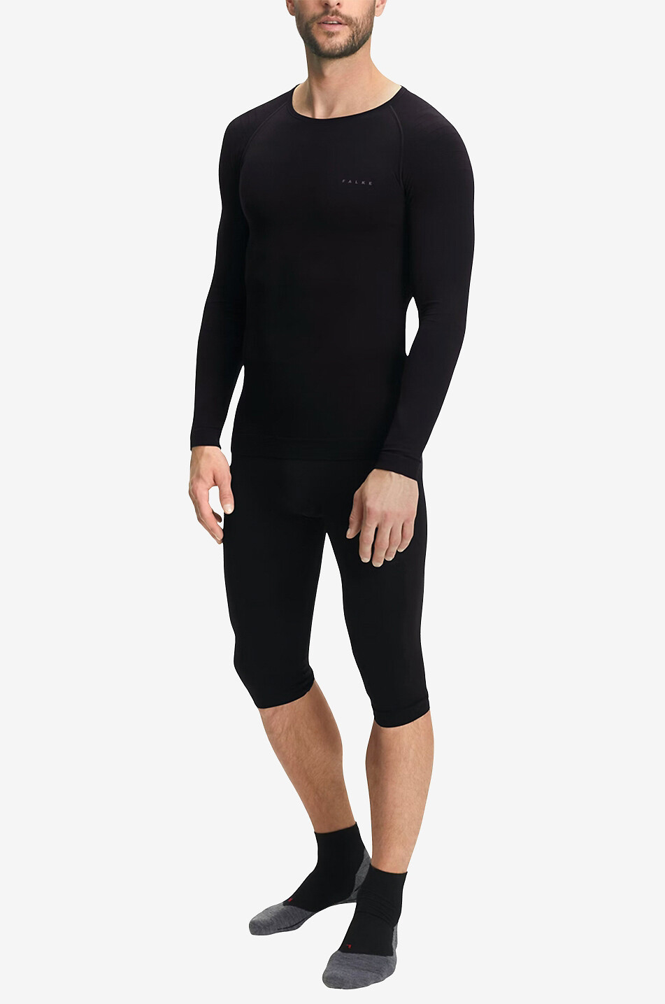 FALKE Langarm-Ski-Unterhemd Warm Tight Fit Herren SCHWARZ 3