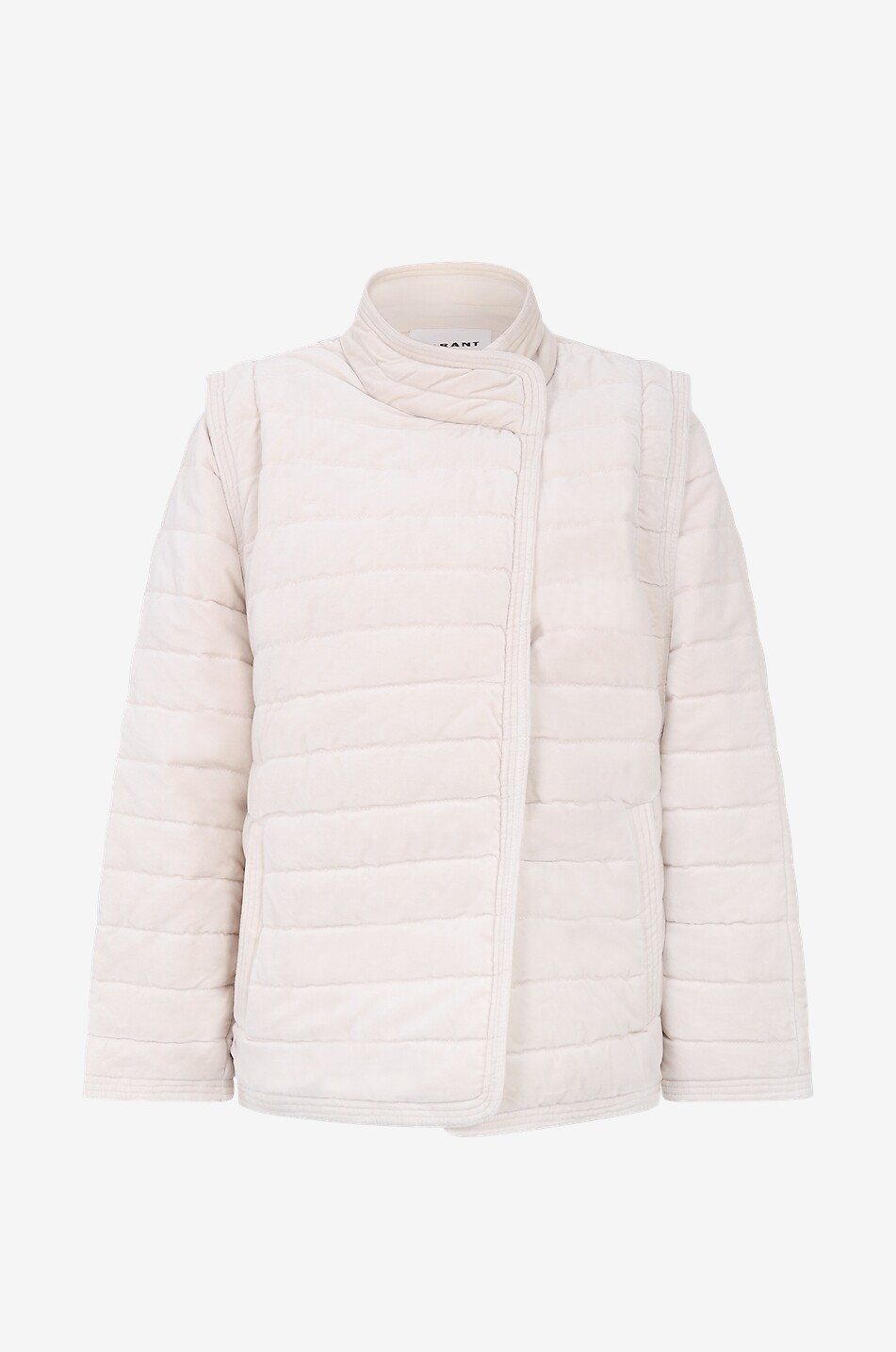 Areta convertible quilted velvet jacket