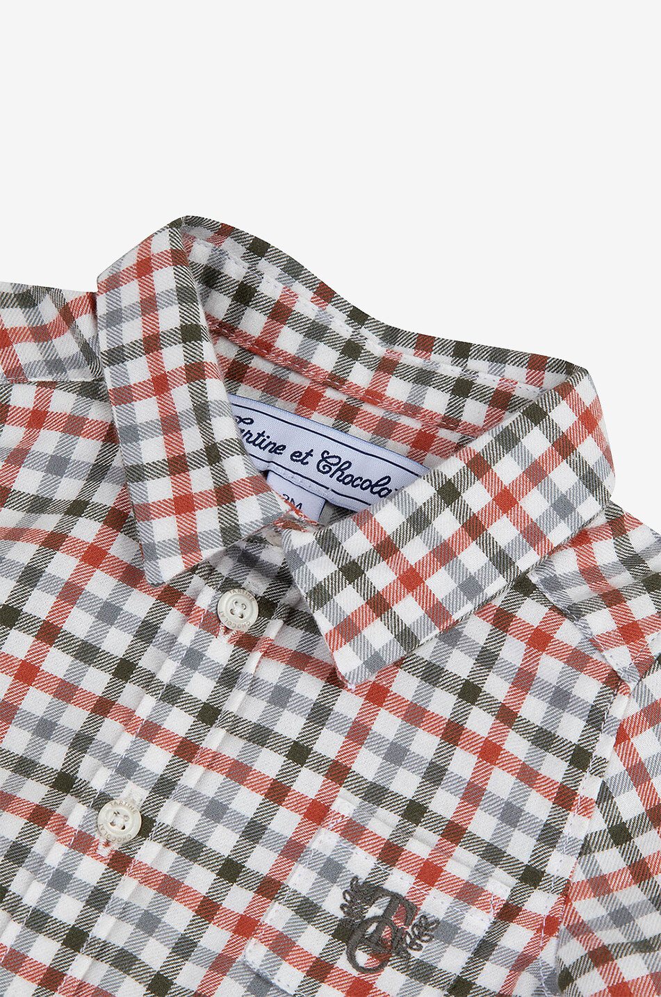 TARTINE ET CHOCOLAT Baby-Flanellhemd mit Karos Baby DUNKELGRÜN 3