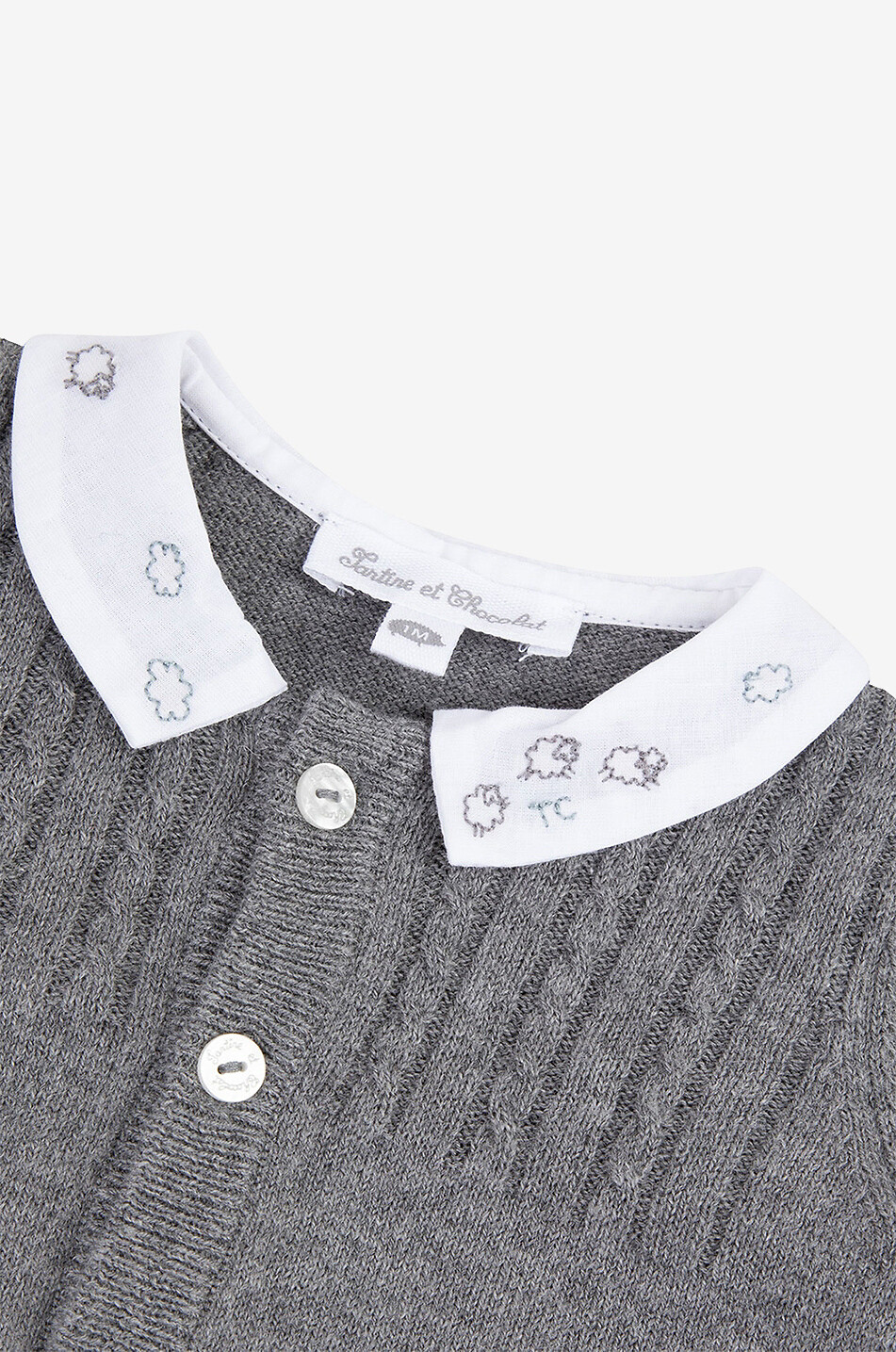 Baby cable-knit jumpsuit