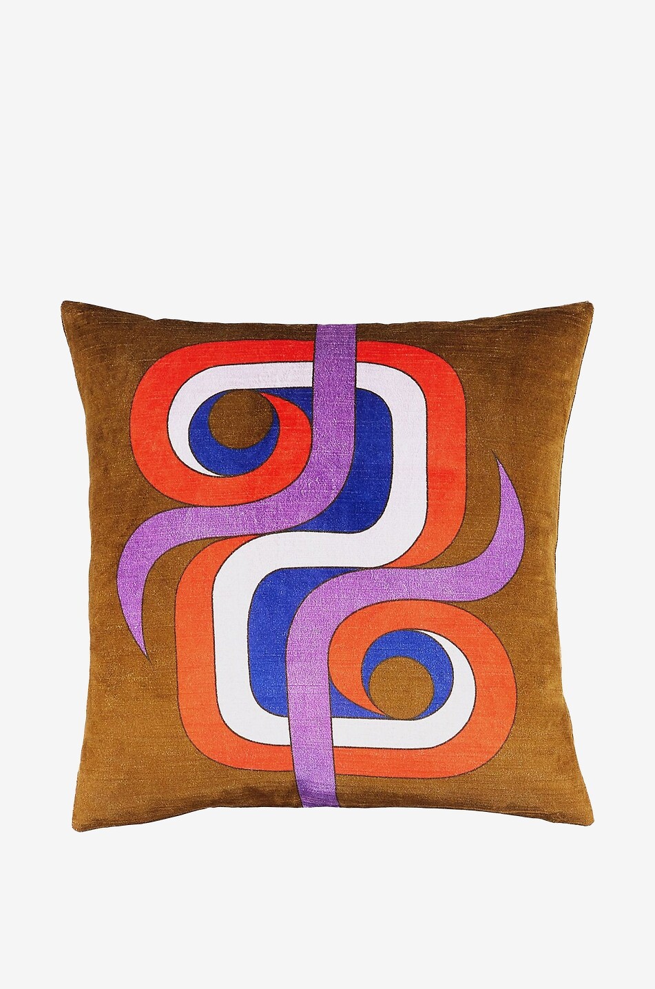 JONATHAN ADLER Coussin carré en velours Madrid Supergraphic Maison MULTICOLORE 1