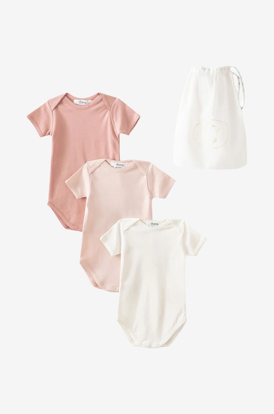 Pack of 3 baby jersey bodysuits