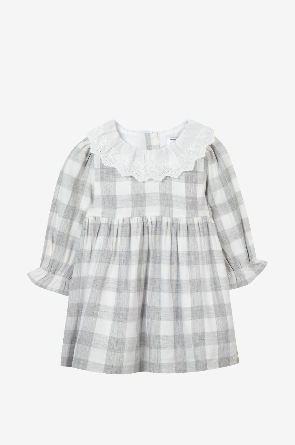Checked flannel baby dress