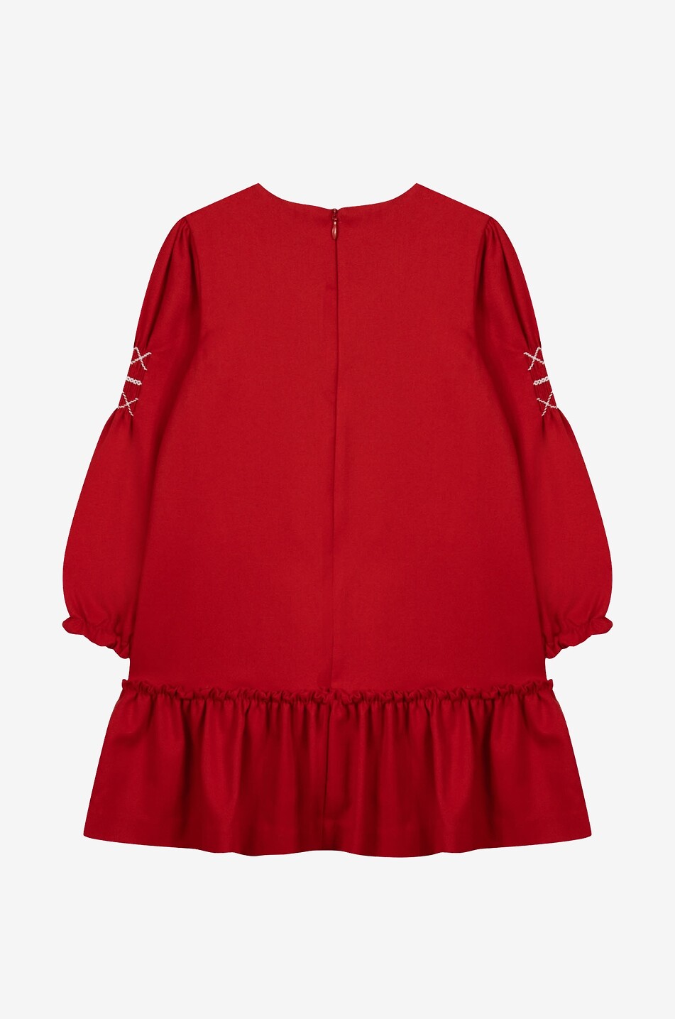 TARTINE ET CHOCOLAT Besticktes gesmoktes Mädchenkleid Baby ROT 2