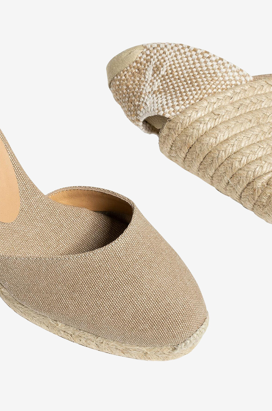 CASTANER Espadrilles mit Keilabsatz aus Segeltuch Carina Damen Hellbeige 5
