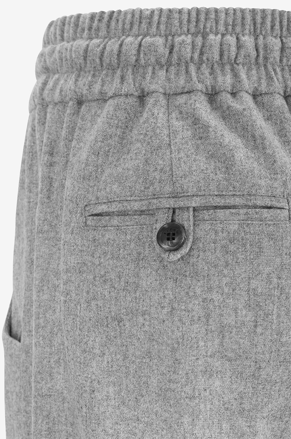 KITON Cashmere flannel wide-leg jogger fit trousers Women GREY 3