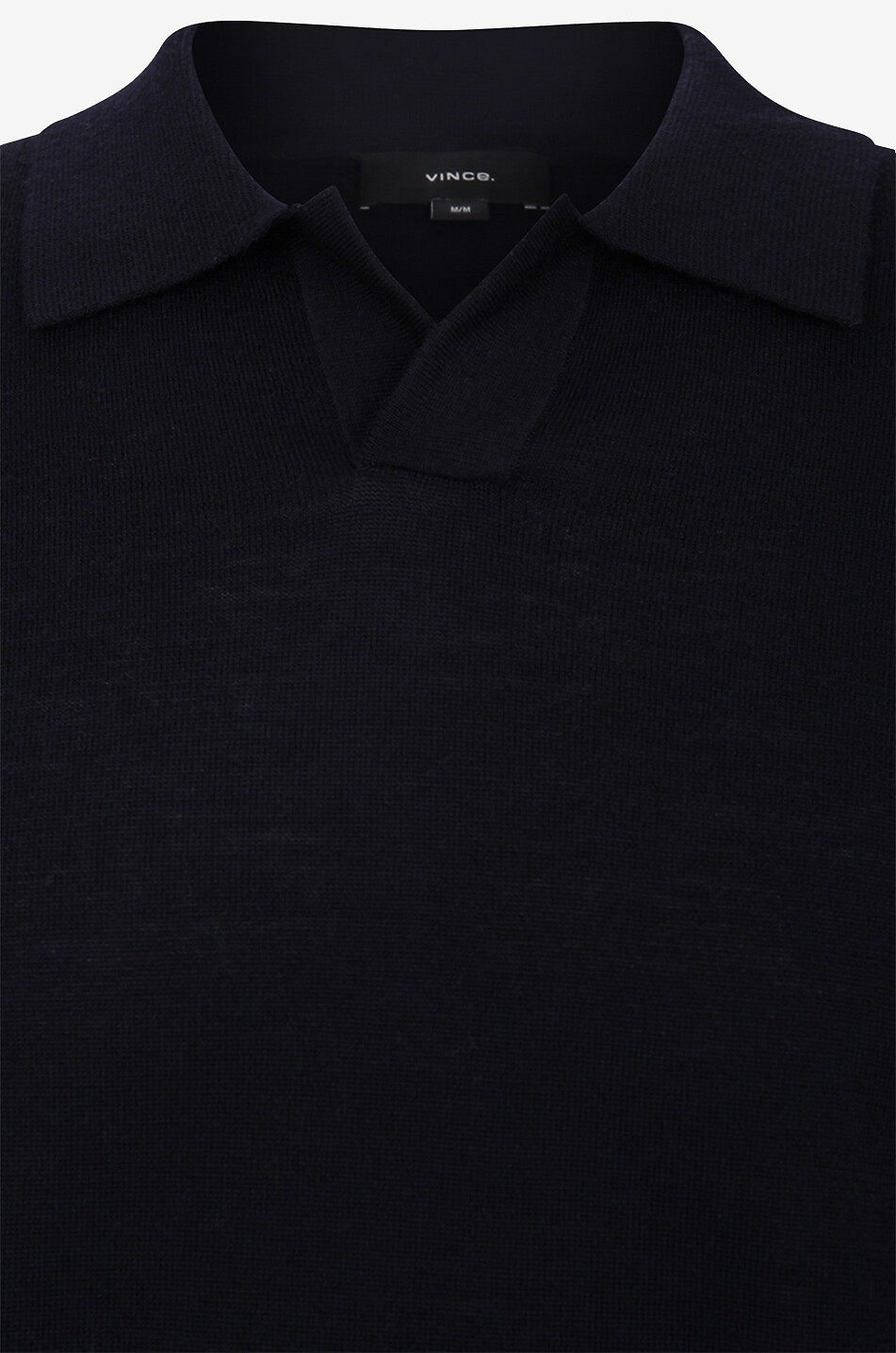 VINCE Merino wool long-sleeved polo shirt Men DARK BLUE 3