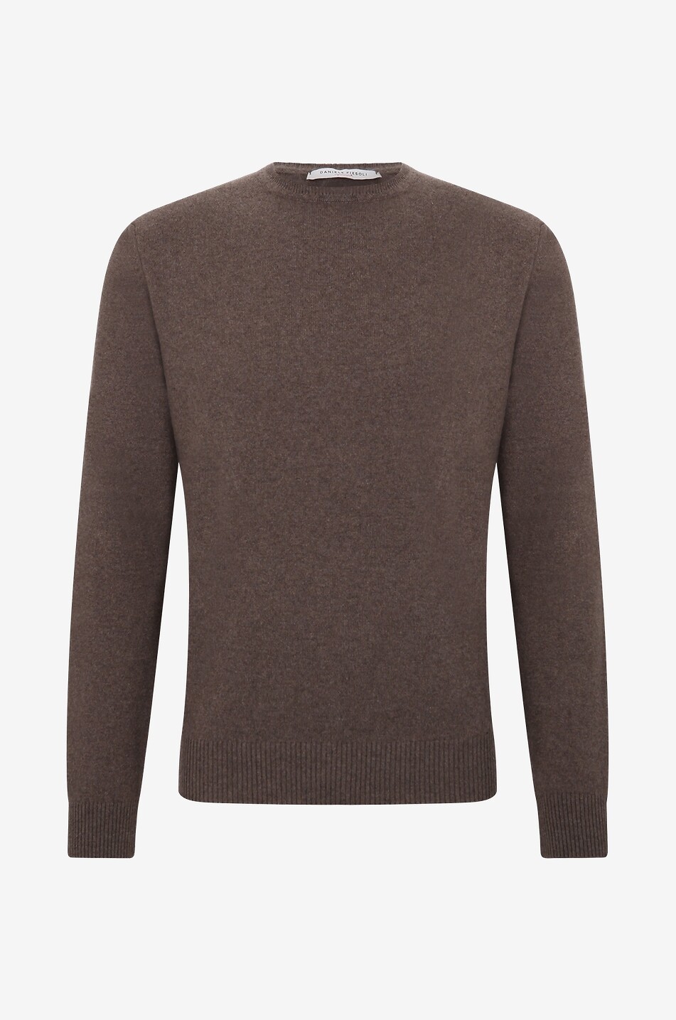 DANIELE FIESOLI Cashmere round neck jumper Men BROWN 1