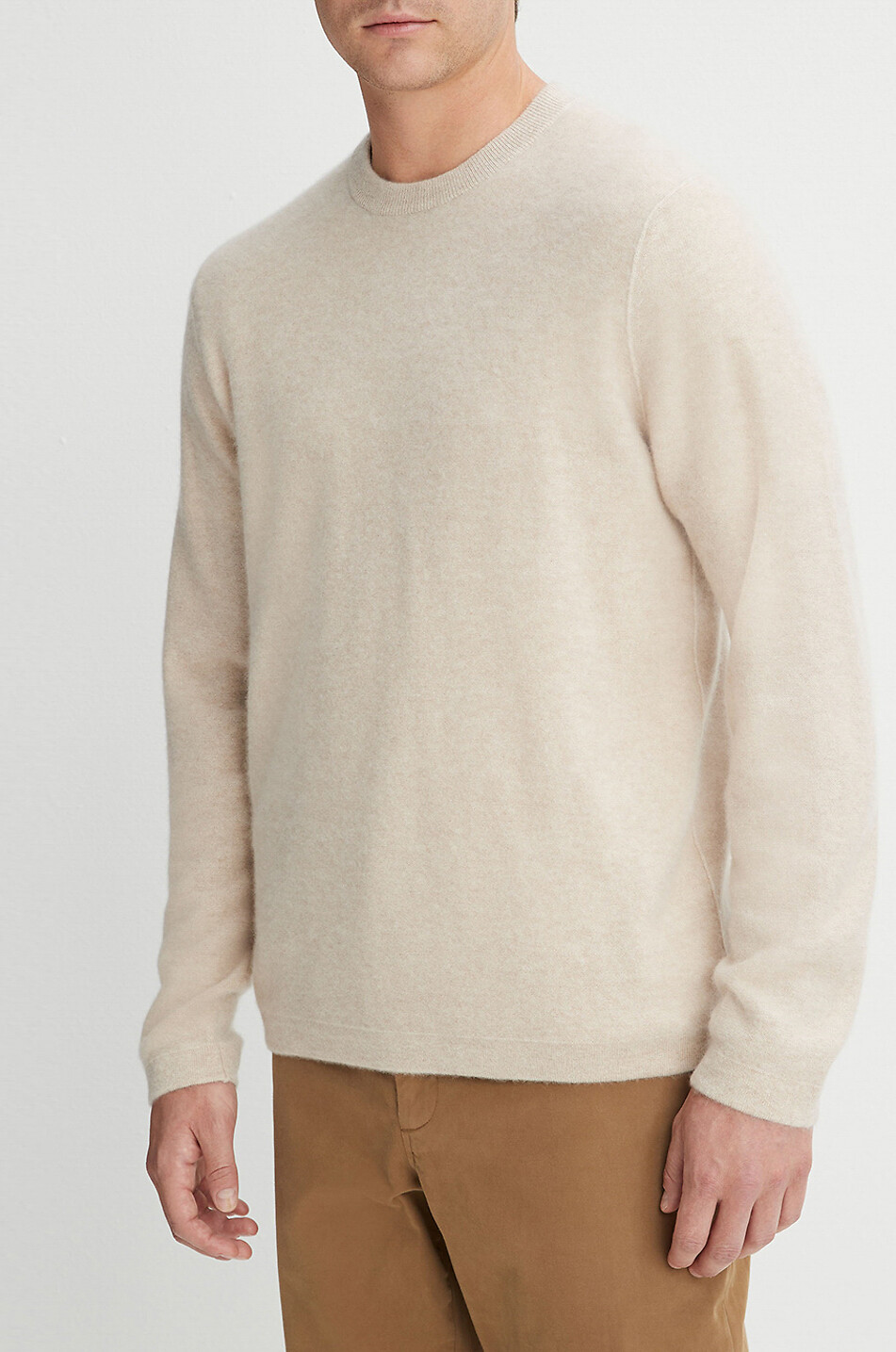 VINCE Pull à col rond en cachemire Homme Incolore 4