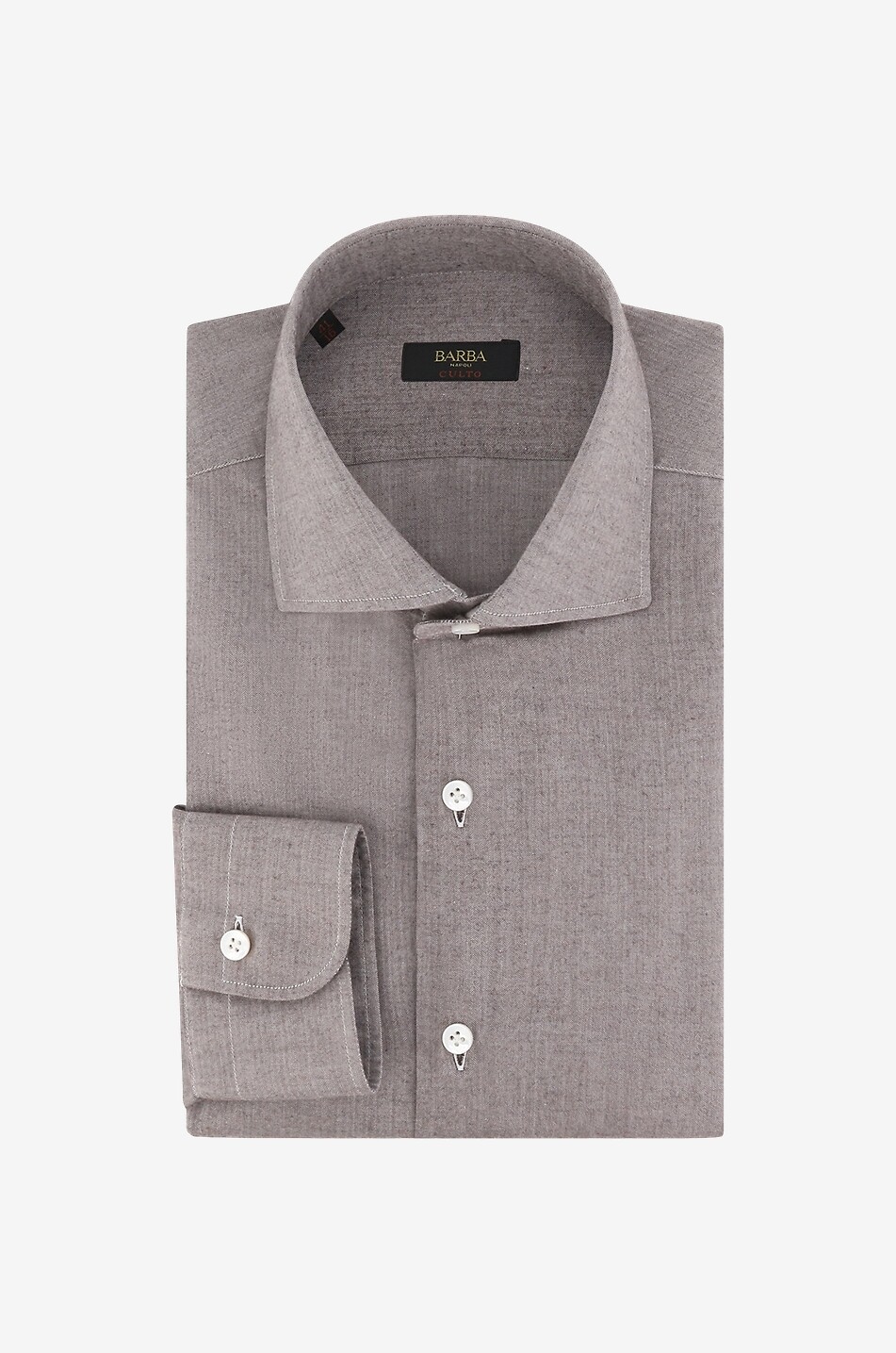 BARBA Langärmeliges Hemd aus Baumwolle Culto Herren MITTELBRAUN 1
